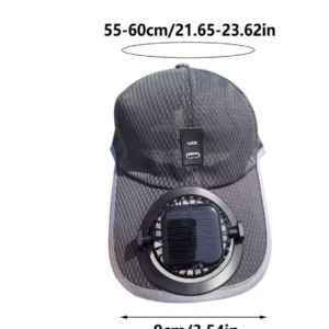 Solar Powered Fan Cap view 3
