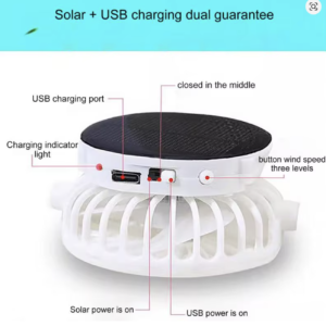 Solar Powered Fan Cap view 4