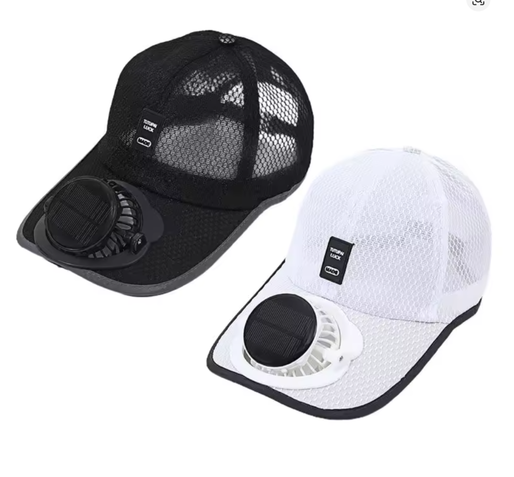 Solar Powered Fan Cap